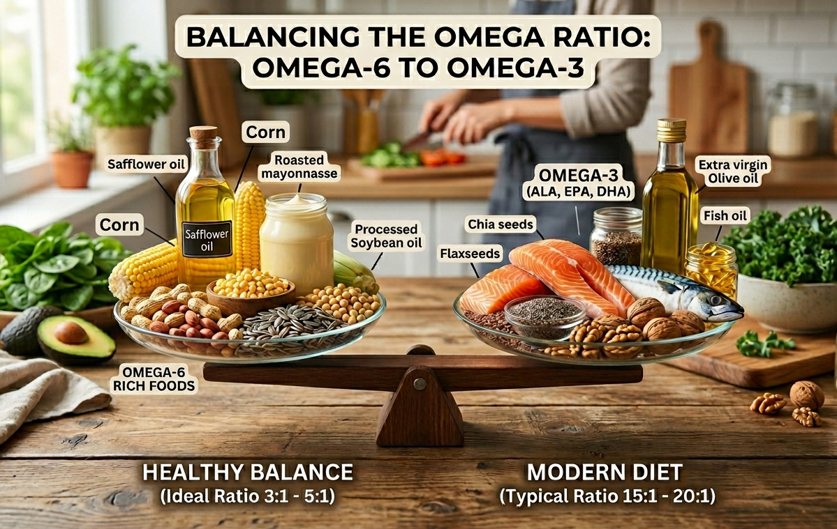 The omega-6 to omega-3 ratio, explained